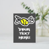 かっこいいテニスカードの招待状、パーソナライズされてる！ ポストカード (スタンド正面)