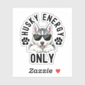 かっこいいハスキー犬のエネルギー シール (シート)
