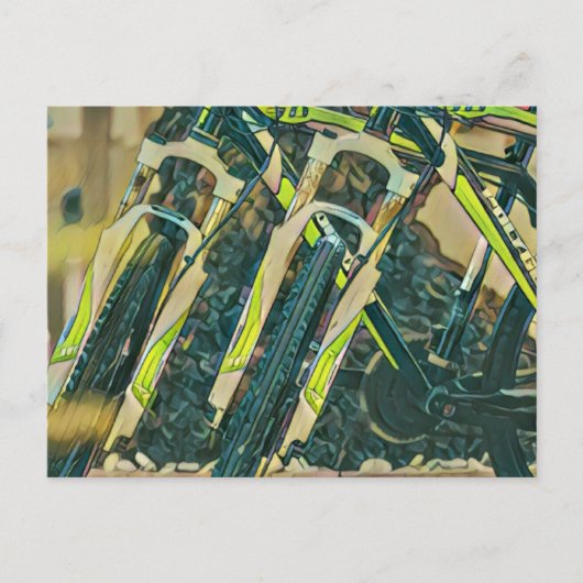 かっこいいバイクのアート作品 ポストカード (正面)
