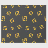 かっこいいバイナンス暗号通貨コインサイン パターン ラッピングペーパー (フラット)