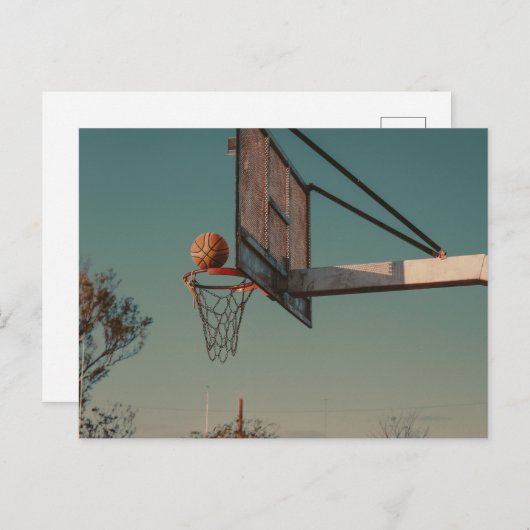 かっこいいバスケットボール ポストカード (正面/裏面)
