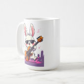 かっこいいバニー・ロックスター コーヒーマグカップ (正面左)