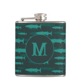 かっこいいバラクーダ モノグラム フラスク (正面)