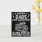 かっこいいパパは娘がいてバイクに乗る F カード (黄色い花)