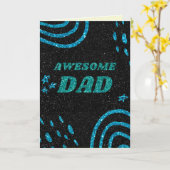 かっこいいパパへ 父の日 グリッターカード カード (黄色い花)