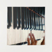 かっこいいピアノデザイン タペストリー (正面(横))