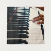 かっこいいピアノデザイン タペストリー (正面)