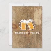 かっこいいピクセルビール＆ウッド独身パーティーの招待状 招待状 (裏面)