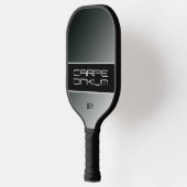 かっこいいピックルボールディンクパングラデーションイニシャルブラック ピックルボールラケット (左)