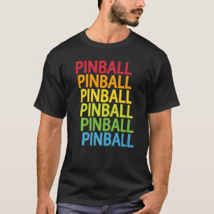 かっこいいピンボールアーケードゲームレトロルック Tシャツ