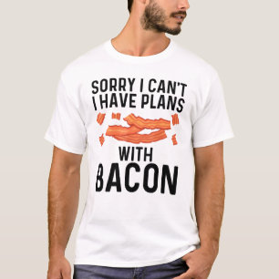 かっこいいベーコンアート メンズ レディース 豚 豚肉 ストリップ ブレイク Tシャツ