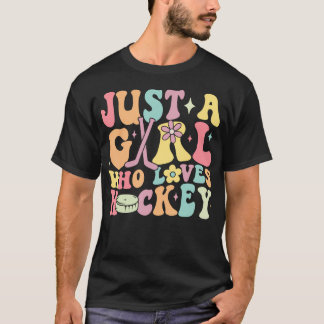 かっこいいホッケー女子 ギャル グルービー ホッケー ガール Tシャツ
