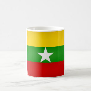 かっこいいミャンマーの国旗 コーヒーマグカップ