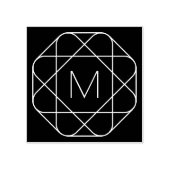 かっこいいモノグラム、ヒップなロゴスタイルの雰囲気 ラバースタンプ (インプリント)