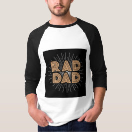 かっこいいラッドパパ ホワイト ブラウン ブラック 父の日 Tシャツ