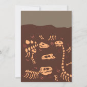 かっこいいリアルな恐竜の誕生日 招待状 (裏面)