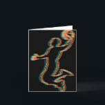 かっこいいレトロなバスケットボール選手がスラムダンクするコーチSi カード<br><div class="desc">かっこいいレトロなバスケットボール選手がスラムダンクするコーチのシルエット</div>