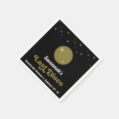 かっこいいレトロラストディスコ花嫁ハッピーアワー スタンダードカクテルナプキン (角)