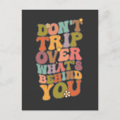 かっこいいレトロ 後ろに気をつけて インビテーションポストカード (正面)