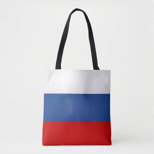 かっこいいロシア国旗ファッション トートバッグ (正面)