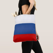 かっこいいロシア国旗ファッション トートバッグ (クローズアップ)