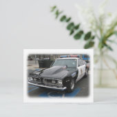 かっこいいヴィンテージの警察車両のポストカード! ポストカード (スタンド正面)