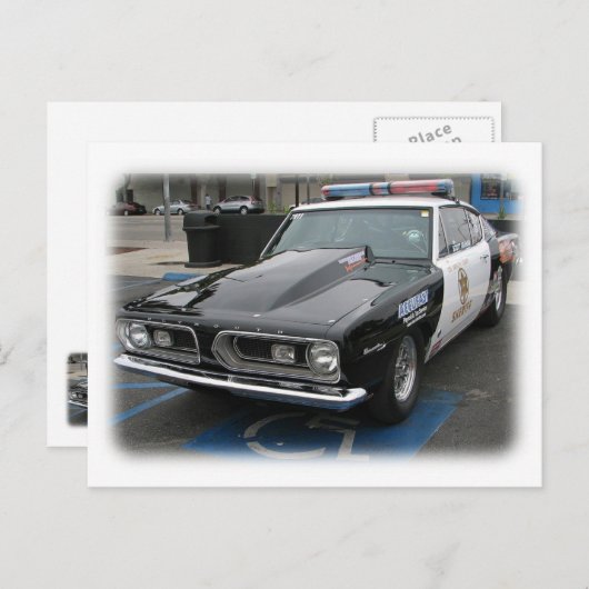 かっこいいヴィンテージの警察車両のポストカード! ポストカード (正面/裏面)