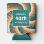かっこいいヴィンテージ 40歳の誕生日 男の写真 缶クーラー (正面)