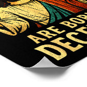 かっこいい人はみんな12月生まれの誕生日クリスマス ポスター (角)