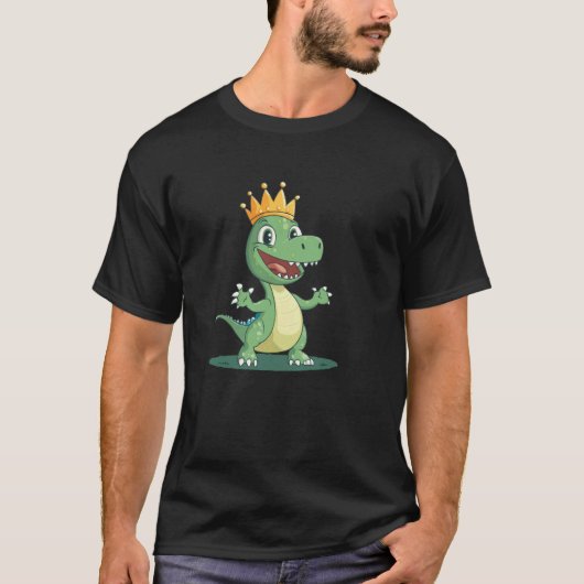 かっこいい冠の恐竜コスチューム 男女兼用 Tシャツ (正面)
