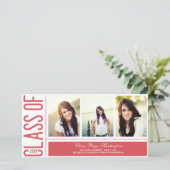 かっこいい卒業のお知らせ 案内状 (スタンド正面)