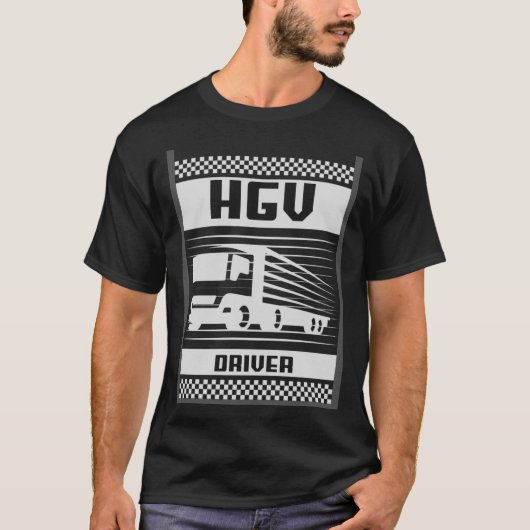 かっこいい大型トラックの運転手 Tシャツ (正面)