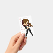 かっこいい女の子がカラオケサンダーカーブで歌う バッジ (手持ち)