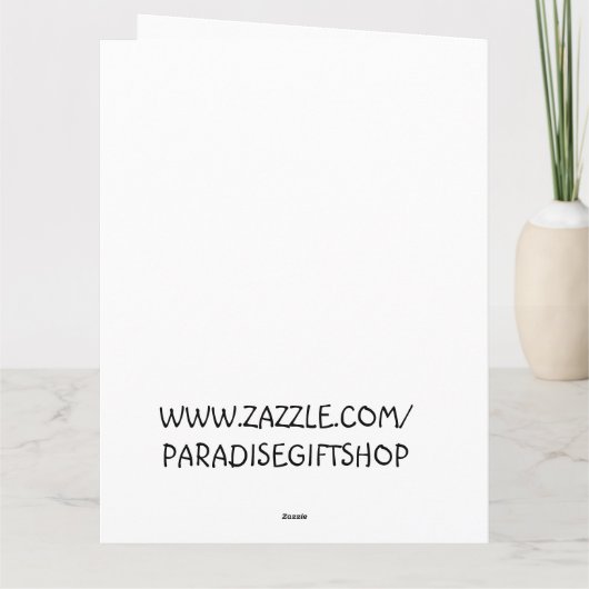 かっこいい女の子の巨大なグリーティングカード カード (裏面)