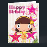 かっこいい女の子の巨大なグリーティングカード カード<br><div class="desc">かっこいい子供の誕生日カード</div>