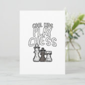 かっこいい子供 チェス ボードゲーム チェスプレーヤー ギフト サンキューカード (スタンド正面)