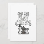 かっこいい子供 チェス ボードゲーム チェスプレーヤー ギフト サンキューカード (正面/裏面)