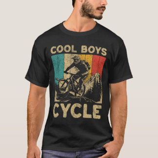 かっこいい少年たち 自転車 サイクリング 少年たち 子供たち Tシャツ