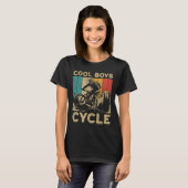 かっこいい少年たち 自転車 サイクリング 少年 キッズ Tシャツ (正面フル)