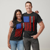かっこいい屋根業者アクセサリーグッズ USA国旗 Tシャツ (ユニセックス)
