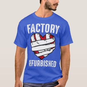 かっこいい工場再生ハートユーモアオープンハート Tシャツ