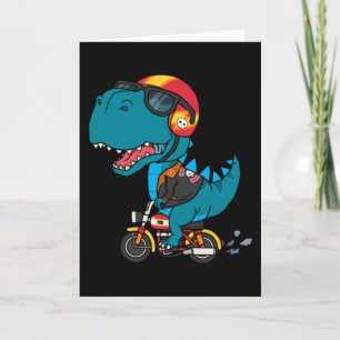 かっこいい恐竜がバイクに乗っている カード