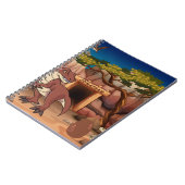 かっこいい恐竜の子供向けパーソナライズド・カートゥーン ノートブック (左側)