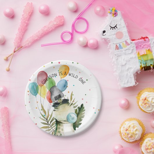 かっこいい恐竜パーティーアニマルズバースデーパーティー ペーパープレート (パーティー)