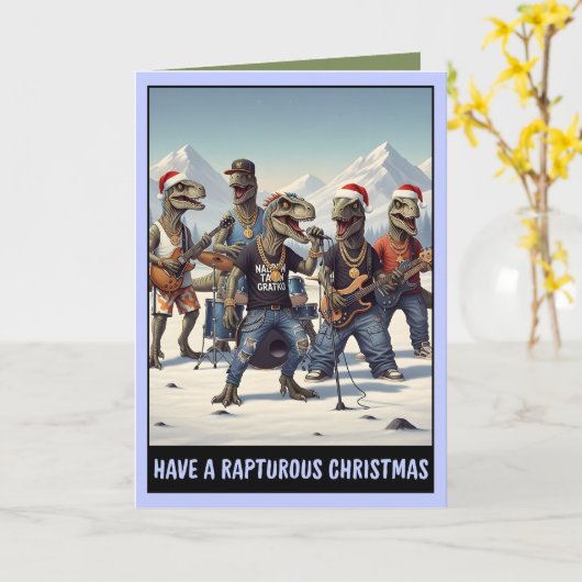 かっこいい恐竜 カード (黄色い花)