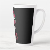 かっこいい抽象的な顔 カフェラテマグ (右)