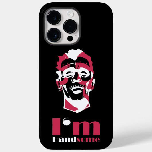 かっこいい抽象的な顔 Case-Mate iPhoneケース (裏面)