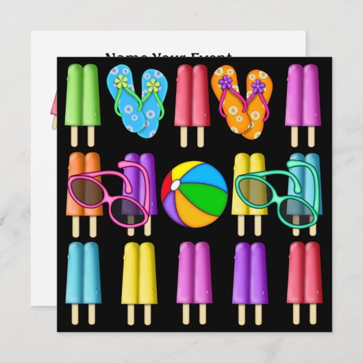 かっこいい招待状 招待状 (正面/裏面)