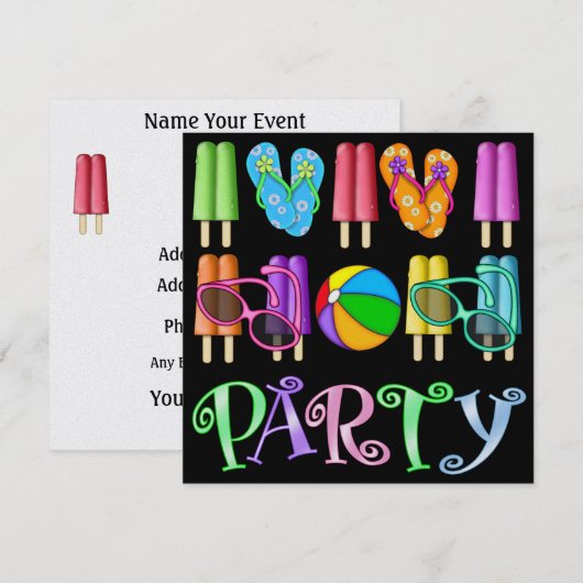 かっこいい招待状 - SRF 招待状 (正面/裏面)