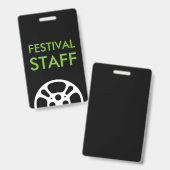 かっこいい映画祭スタッフ用リールランヤード バッジ (Front & Back)
